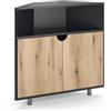 Vicco Credenza Inaro, Antracite/quercia, 79 x 76 cm | con 3 scomparti, adatto per essere riposto in modo salvaspazio negli angoli della stanza