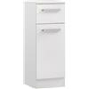 Pelipal Mobile da bagno Quickset 335 in bianco lucido, larghezza 30 cm | Mobile base con 1 porta, 1 cassetto e 1 ripiano