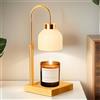 PORFOYO Lampada scaldabagno, candela calda, candela profumata, scalda cera con timer, lampada elettrica a LED dimmerabile, scalda candele a LED, regolabile in altezza per yoga, casa, camera da letto