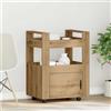 Sophrelle Carrello da Cucina Rovere Artigianale 60 x 45 x 80 cm Marrone,862121