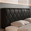 Generico Copritestiera Letto Copertura/Copri Testata Letto Matrimoniale/Singolo Tessuto in Pelle Testiera Lavabile Copri,Antipolvere in Cover Fodera Protezione Elastica(Black,180x60cm/71x24in)