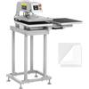 MSW Motor Technics MSW Termopressa pneumatica Doppia 40 x 50 cm con Base Termopressa per Cappellini Pressa a Caldo per Magliette Termopressa pneumatica
