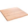 vidaXL Piano Bagno Marrone Chiaro 40x40x2 cm Legno Massello Trattato