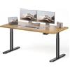 MAIDeSITe S2 Plus Art - Scrivania regolabile in altezza, 160 x 80 cm, 2 | Scrivania regolabile in altezza, piano del tavolo monoblocco da 25 mm, portata 180 kg, 4 controlli di memoria