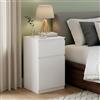 GOKHOMX Cassettiera bianca con 1 cassetto e 1 porta, moderna cassettiera per camera da letto, soggiorno, corridoio, ufficio, 40 x 40 x 75 cm