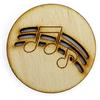 DLM Bomboniere DLM32729 (Kit 12 Pezzi) Calamita Magnete Tonda in Legno Laurea in Musica Pentagramma Note Musicali Segnaposto Pensierino Confettata bomboniera Regalo