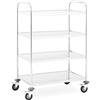 Royal Catering Carrello di Servizio - 4 Ripiani | Capacità di Carico Max.: 200 kg, Distanza tra i Ripiani: 27 cm, Dimensioni: 85 x 52,5 x 124 cm