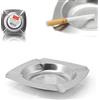 Generic 12 Pezzi Portacenere Quadrato per Sigarette, Posacenere in Acciaio Inox per Interni ed Esterni, Utilizzato in Bar, Ristoranti, Camere da Letto, Pub
