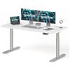MAIDeSITe S2 Plus Art - Scrivania regolabile in altezza, 160 x 80 cm, ovale, a risparmio energetico, silenziosa, doppio motore, portata 180 kg, con funzione di protezione dagli urti