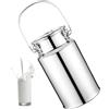 aliooila Contenitori Acciaio Inox per Alimenti Olio,Lattina Bidoni Acciaio Inox per Tanica Acciaio Inox per Olio Latte in Vaso Ermetico Contenitore Bidone di per Lattina in Acciaio Inossidabile(A,3L)