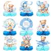 SIUHEN Centrotavola Battesimo Bimbo Decorazioni Allestimento Battesimo Tableau Addobbi Nascita Bambino Mongolfiera Battesimo Benvenuto Nascita Centro Tavola Decorazione Set Tovaglia Gadget Kit Bomboniera