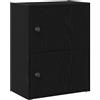 vidaXL Libreria Rovere Nero 40x24x52 cm in Legno Multistrato