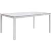 milani home - tavolo da pranzo allungabile 140-200 x 80 x 77 cm, effetto marmo, legno e metallo