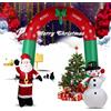BAKAJI Gonfiabile Arco Natalizio con Babbo Natale E Pupazzo di Neve con Luci 240CM