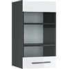 Vicco Mobile da cucina in vetro Fame-Line, Bianco lucido, 40 cm | Frontale in MDF · Chiusura ammortizzata · Profondità - 34,1 cm · Maniglie in metallo · ✓ Liberamente combinabile