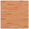 vidaXL Piano per Tavolo 70x70x1,5 cm Quadrato Legno Massello di Faggio