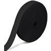 Qikaara 10 metri di elastico nero, elastici da cucito 15 mm di larghezza, fascia elastica per cucito, elastico, elastico in gomma per cucire, nastro elastico in gomma per cucito, artigianato e