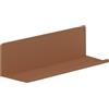 Brigros - Mensola da Muro in Metallo Design Moderno per Libri, Quadri e Oggetti Decorativi, Resistenti in Vari Colori e Dimensioni in Acciaio Verniciato (Mattone, 40x13x12 cm)