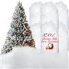 Tatuo Decorazione Natalizia con Neve Finta Neve Artificiale Neve Fibra Soffice Neve Interna per Albero di Natale Inverno Mantello Villaggio Natività Natale Display(42 Once/1.2kg)