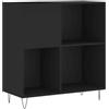Cervaline Mobile Porta Dischi Nero 84,5x38x89 cm in Legno Multistrato,Mobili,Armadietti e portaoggetti,Scaffali e armadietti per Supporti multimediali,24.35 kg -831773