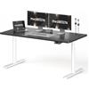 MAIDeSITe S2 Plus Art - Scrivania regolabile in altezza, 160 x 80 cm, ovale, a risparmio energetico, silenziosa, doppio motore, portata 180 kg, con funzione di protezione dagli urti