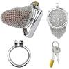 MKGMYGZ Metal Chastity Cage for Men Small Flat Chastity Cage Uomo Sissy Cintura Di Castità Maschile Metallo Cock Cage Erotitici Sexy Per Coppie (45MM,197#)