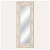 KeyHome Store Specchio da Parete Bianco in Legno 60x150 cm