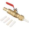 BlissfulAbode Kit di utensili per sabbiatura da 10,7 cm con valvola in ottone e 4 ugelli | Valvola NPT in ottone, 4 punte in allumina, corpo utensile da 4,2 pollici, rimozione della ruggine, sverniciatura