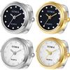 JewelryWe Orologio da dito da uomo e donna con elastico rotondo al quarzo, Anello Orologio Stile Semplice, Colore da Scelta,Regalo per Natale