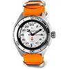 VOSTOK Komandirskie 650546 GMT - Orologio meccanico automatico per subacqueo, arancione, classico