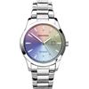 Sekonda Taylor - Orologio da donna al quarzo da 34 mm con display analogico della data e cinturino in acciaio inossidabile argentato