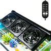 BORDEAG Ventilatore per Acquario, 3 Teste Ventole di Raffreddamento, Ventola di Raffreddamento, Raffreddatore per acquari, 5 velocità, Ventilatore per Acquario con Timer per acquari da 60 cm
