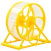 Generic Ruota per criceti, traspirante e sicura, 14 x 9 x 14 cm, ruota per esercizi con supporto, giocattolo da corsa per criceti, design liscio, per razze piccole e medie, dorati, coniglietto, riccio