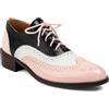 BAISOILIHA Donne Perforated Classico Stringata Oxfords Brogue Wingtip Punta Rotonda Derby Saddle Ecopelle Piatto Scarpe Serata Festa Lavoro Jeans Dress Scarpe