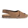 Yokono Sandali Piatti VILLA-175 Marroni | Scarpe da Donna Primavera-Estate | Pelle Scamosciata di Vacchetta | 2 CM