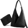 CorkAllin 2 borse da donna in pelle scamosciata, con tracolla regolabile, borsa a tracolla per autunno e inverno, con sacchetto