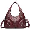 Coolives Borsa Bauletto con Tracolla da Donna in Pelle Sintetica Sacchetto Hobo Borsa a mano Borsa a spalla Borse Manici Lunghi Donne Borsetta Borse a tracolla Rosso