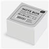 Interdruk Cubo Foglietti - 85 x 85 x 35 mm, ~350 Fogli Incollati - Bianco