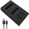 Dot.Foto NB-6L, NB-6LH Doppio Caricabatterie USB LCD (CB-2LYE tipo) per Canon PowerShot SX510 HS, SX500 IS, SX710 HS, SX700 HS, SX520 HS, SX530 HS, SX280 HS, SX260 HS, SX170 IS