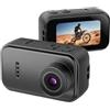 Risveglio Action Camera portatile 1080P 25g per ultra leggero portatile 1080p (nero) | Video Full HD 1080p, obiettivo grandangolare a 130°, cattura per paesaggi mozzafiato, riduce i punti ciechi, ideale per vlog
