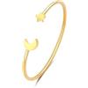 S'Agapõ Bracciale Donna, Bracciale Rigido in Acciaio con Simbolo Luna | Collezione Click - SCK241