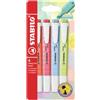 STABILO - Evidenziatore - swing cool Pastel | Astuccio da 4, Rosa Corallo/Fior di Ciliegio/Azzurro Ghiaccio/Lime