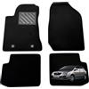 MTC Automotive Tappetini Toyota Corolla E12 dal 2000 al 2006, su Misura, Set 4 Pezzi | Tappetini Auto in Moquette Nera, Battitacco in Gomma Rinforzata, Antiscivolo, Bottoni di Fissaggio