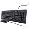Taro Set Tastiera e Mouse Cablati USB Layout Italiano QWERTY Nero Cavo di 1.8