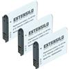 EXTENSILO 3x batteria compatibile con Samsung N9V, PL20, L20, MV800, ES91, PL200, PL171, PL170, PL120, PL100 fotocamera (700mAh, 3,6V, Li-Ion)