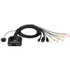 ATEN Switch KVM con cavo ibrido USB-C DisplayPort a 2 porte