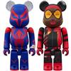 Medicom Toy Be Serie Spider-Man 2099 & Spider-Woman 2PCS Set Action Figure Giappone