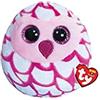 Ty Mini Squishy Beanies - Il Gufetto Pinky, Mini Cuscino di Peluche con Occhioni Rosa Glitter, Idea Regalo per Grandi e Piccini, Tutti da Collezionare -8 cm - T39500