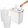Relaxdays Contenitore per Bottiglie vuote, 140 L, Bianco | Fino a 60 2 sacchetti interni