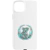 Cozy Wildlife Art Designs Custodia per iPhone 15 Plus Marsupiale Elegante Eucalipto Fiori Prato Art
